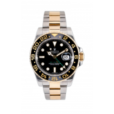 ROLEX GMT-MASTER II STEEL & YELLOW GOLD BLACK DIAL- 116713LN