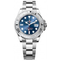 ROLEX YACHT-MASTER STEEL BLUE DIAL, PLATINUM BEZEL (2022) - 126622