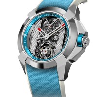 JACOB & CO. EPIC X BRIDGES STEEL SKELETON LIGHT BLUE - EX120.10.AC.AA.ABRUA