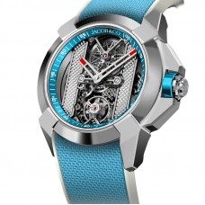 JACOB & CO. EPIC X BRIDGES STEEL SKELETON LIGHT BLUE - EX120.10.AC.AA.ABRUA