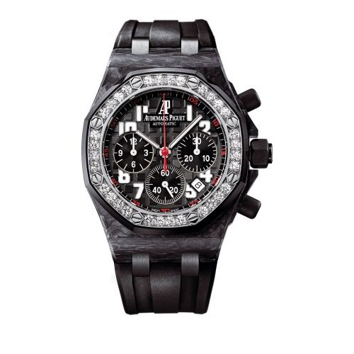 AUDEMARS PIGUET LADY ROYAL OAK OFFSHORE 37 FORGED CARBON DIAMOND BEZEL (2012) - 26267FS.ZZ.D002CA.01