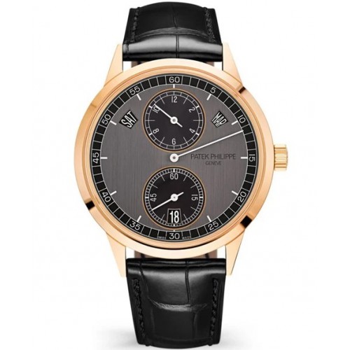 PATEK PHILIPPE COMPLICATIONS ROSE GOLD ANNUAL CALENDAR REGULATOR STYLE DISPLAY (2020) 5235/50R-001