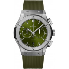 HUBLOT CLASSIC FUSION CHRONOGRAPH TITANIUM GREEN 42MM - 517.CX.0170.LR