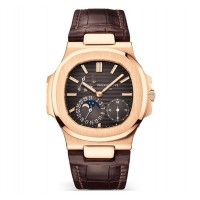 PATEK PHILIPPE NAUTILUS 5712 40mm ROSE GOLD ON LEATHER STRAP DATE & MOONPHASE (2007) 5712R-001 PATEK PHILIPPE NAUTILUS 5712 40mm ROSE GOLD ON LEATHER STRAP DATE & MOONPHASE (2007) 5712R-001