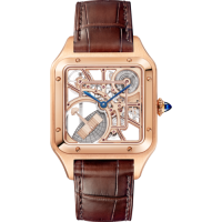 CARTIER SANTOS DUMONT SKELETON WATCH EQUIPPED WITH A MICRO-ROTOR ROSE GOLD - WHSA0030