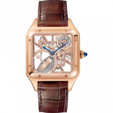 CARTIER SANTOS DUMONT SKELETON WATCH EQUIPPED WITH A MICRO-ROTOR ROSE GOLD - WHSA0030