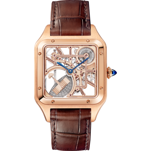 CARTIER SANTOS DUMONT SKELETON WATCH EQUIPPED WITH A MICRO-ROTOR ROSE GOLD - WHSA0030