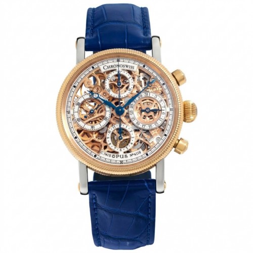 CHRONOSWISS OPUS CHRONOGRAPH STEEL & ROSE GOLD SKELETON DIAL - CH7522/9022