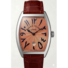 Franck Muller Cintrée Curvex "Pride of Arabia" Stainless Steel Salmon Dial 25 pieces limited edition (2022) - 7851 SC DT