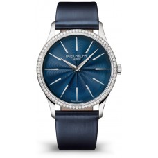 PATEK PHILIPPE CALATRAVA WHITE GOLD NIGHT-BLUE DIAMOND BEZEL - 4897/300G-001