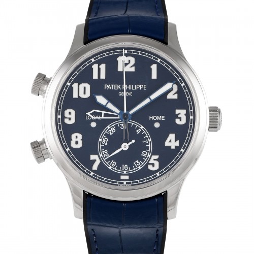 PATEK PHILIPPE CALATRAVA PILOT TRAVEL TIME WHITE GOLD (2019) - 5524G-001