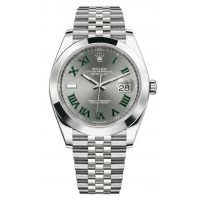 ROLEX DATEJUST 41 WIMBLEDON JUBILEE STEEL SMOOTH BEZEL (2024) - 126300