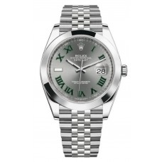 ROLEX DATEJUST 41 WIMBLEDON JUBILEE STEEL SMOOTH BEZEL (2024) - 126300