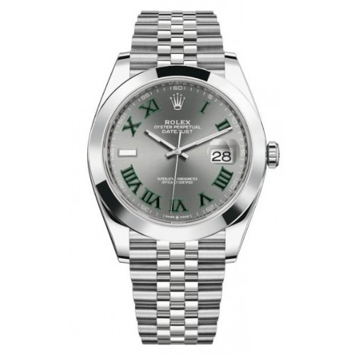 ROLEX DATEJUST 41 WIMBLEDON JUBILEE STEEL SMOOTH BEZEL (2024) - 126300