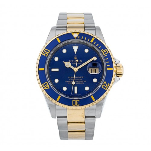 ROLEX SUBMARINER STEEL & GOLD "BLUESY" - 16613