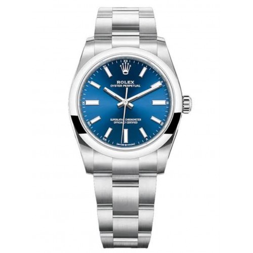 ROLEX OYSTER PERPETUAL 34 STAINLESS STEEL BLUE DIAL (2025) - 124200