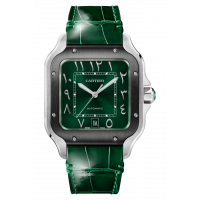 CARTIER SANTOS DE CARTIER GREEN ARABIC DIAL STEEL LARGE (2024) - WSSA0055