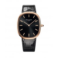PATEK PHILIPPE GOLDEN ELLIPSE BLACK DIAL ROSE GOLD - 5738R-001