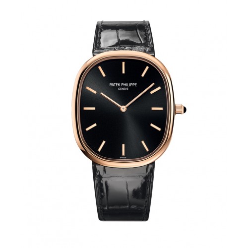 PATEK PHILIPPE GOLDEN ELLIPSE BLACK DIAL ROSE GOLD - 5738R-001