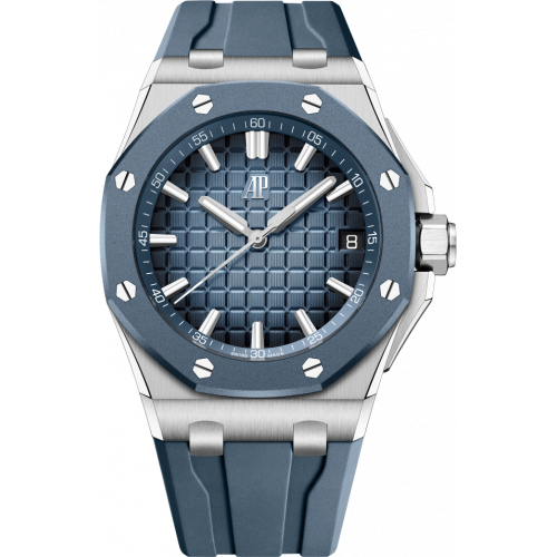 Audemars Piguet Royal Oak Offshore 43mm Steel Smoked Blue dial Rubber-coated bezel - 15605SK.OO.A350CA.01