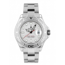 ROLEX YACHT-MASTER STEEL GREY DIAL, PLATINUM BEZEL - 16622