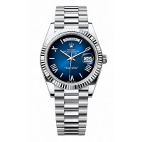 ROLEX DAYDATE 40 PLATINUM OMBRE BLUE DIAL (2026) - 228236
