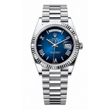 ROLEX DAYDATE 40 PLATINUM OMBRE BLUE DIAL (2026) - 228236 ROLEX DAYDATE 40 PLATINUM OMBRE BLUE DIAL (2026) - 228236