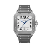 CARTIER SANTOS DE CARTIER WHITE DIAL LARGE MODEL TITANIUM 39.8MM (2026) - WSSA0089