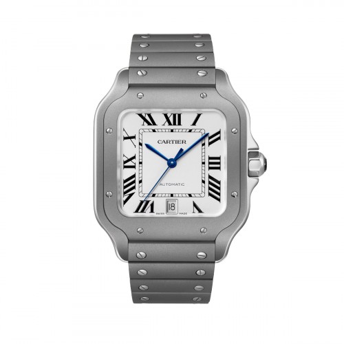 CARTIER SANTOS DE CARTIER WHITE DIAL LARGE MODEL TITANIUM 39.8MM (2026) - WSSA0089