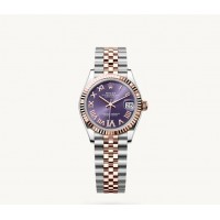ROLEX DATEJUST 31 STEEL & ROSE GOLD AUBERGINE DIAL DIAMONDS SET JUBILEE FLUTED BEZEL (2025) - 278271 ROLEX DATEJUST 31 STEEL & ROSE GOLD AUBERGINE DIAL DIAMONDS SET JUBILEE FLUTED BEZEL (2025) - 278271