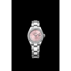 ROLEX DATEJUST OYSTERSTEEL PINK DIAL WHITE GOLD & DIAMONDS BEZEL 31MM(2025) - 278384RBR-0027