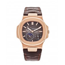 PATEK PHILIPPE NAUTILUS ROSE GOLD MOONPHASE, POWER RESERVE (2007) 5712R-001