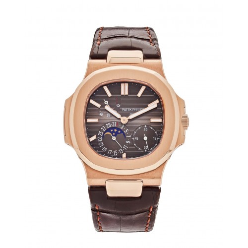 PATEK PHILIPPE NAUTILUS ROSE GOLD MOONPHASE, POWER RESERVE (2007) 5712R-001