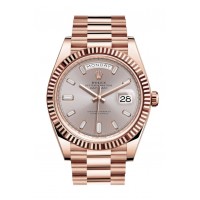ROLEX DAY-DATE 40 ROSE GOLD SUNDUST SET WITH DIAMONDS 228235