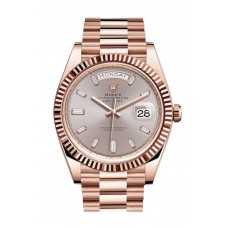 ROLEX DAY-DATE 40 ROSE GOLD SUNDUST SET WITH DIAMONDS 228235