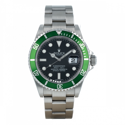 ROLEX SUBMARINER "KERMIT"  STAINLESS STEEL 40MM (2007) - 16610LV