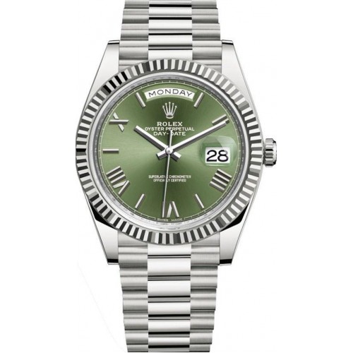 ROLEX DAYDATE 40 WHITE GOLD OLIVE GREEN DIAL (2023) - 228239