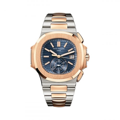 PATEK PHILIPPE NAUTILUS STEEL & ROSE GOLD CHRONOGRAPH, DATE (2019) 5980/1AR-001