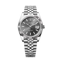 ROLEX DATEJUST 41 GREY DIAL STEEL JUBILEE FLUTED BEZEL (2026) - 126334