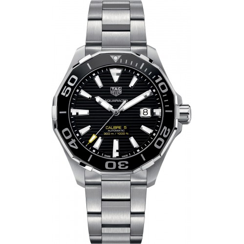 TAG HEUER AQUARACER CALIBRE 5 300m STEEL 43mm - WAY201A.BA0927