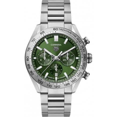 TAG HEUER CARRERA CHRONOGRAPH 44MM STEEL GREEN DIAL - CBN2A10.BA0643 