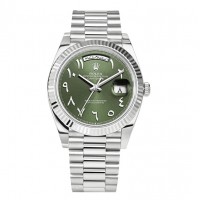 ROLEX DAY-DATE PLATINUM GREEN DIAL ARABIC NUMERALS 40MM(2022) - 228236-0017