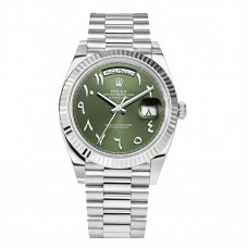 ROLEX DAY-DATE PLATINUM GREEN DIAL ARABIC NUMERALS 40MM(2022) - 228236-0017