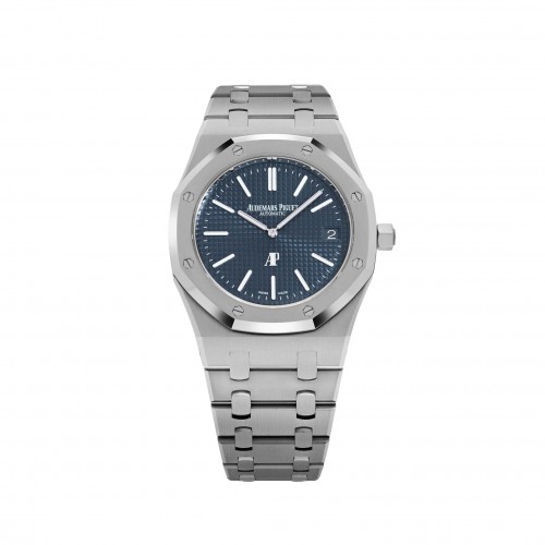 AUDEMARS PIGUET ROYAL OAK EXTRA-THIN "JUMBO" BLUE STAINLESS STEEL 39MM - 15202ST.OO.1240ST.01