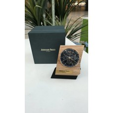 AUDEMARS PIGUET CODE 11.59 TABLE CLOCK GOLD PLATED CHRONOGRAPH BLUE DIAL QUARTZ (2021)