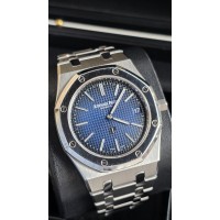 AUDEMARS PIGUET ROYAL OAK EXTRA-THIN "JUMBO" SMOKED BLUE TITANIUM/PLATINUM 39MM LIMITED EDITION OF 250 PIECES - 15202IP.OO.1240IP.01