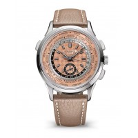 PATEK PHILIPPE COMPLICATIONS WORLD TIME FLYBACK CHRONOGRAPH SALMON DIAL STAINLESS STEEL 41MM(2026) - 5935A-001