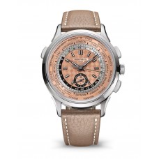 PATEK PHILIPPE COMPLICATIONS WORLD TIME FLYBACK CHRONOGRAPH SALMON DIAL STAINLESS STEEL 41MM(2026) - 5935A-001
