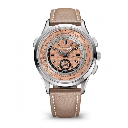 PATEK PHILIPPE COMPLICATIONS WORLD TIME FLYBACK CHRONOGRAPH SALMON DIAL STAINLESS STEEL 41MM(2026) - 5935A-001