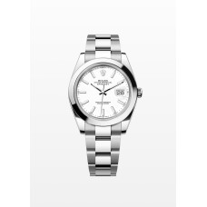 ROLEX DATEJUST OYSTERSTEEL SMOOTH BEZEL WHITE DIAL 41MM(2025) - 126300-0005 ROLEX DATEJUST OYSTERSTEEL SMOOTH BEZEL WHITE DIAL 41MM(2025) - 126300-0005